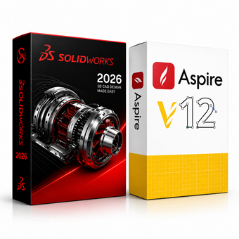 compare product SOLIDWORKS 2026 + Vectric Aspire 12.5 Software Pack | Lifetime Access - Instant Download
