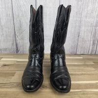 Black Jack Handmade Western Cowboy Boots Black Size 8.5 B