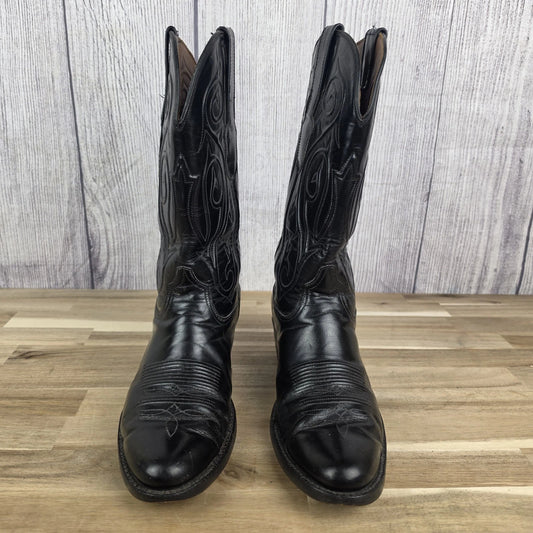 Black Jack Handmade Western Cowboy Boots Black Size 8.5 B