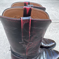 Lucchese Handmade Roper Boots Mens 8.5 D - 85680 Color: Black Cherry
