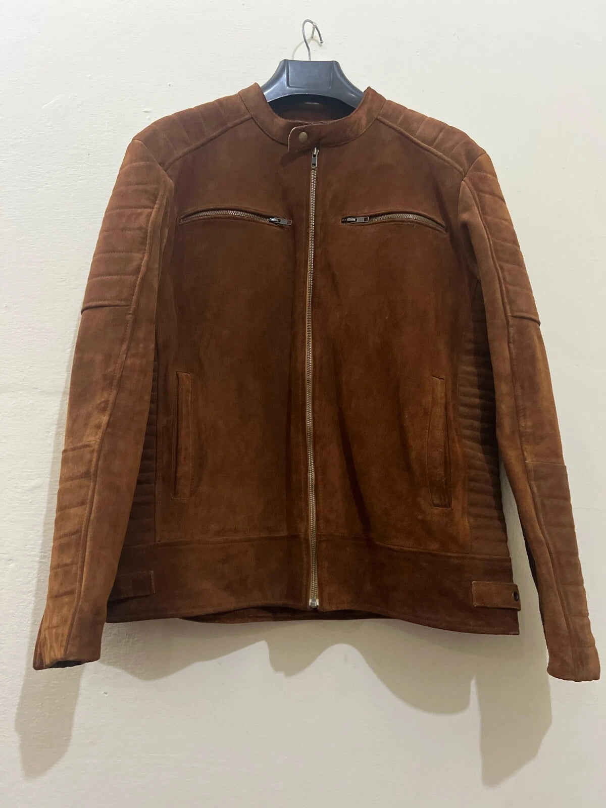 Mens Handmade Suede Leather Jacket | Classic Western Cowboy Look