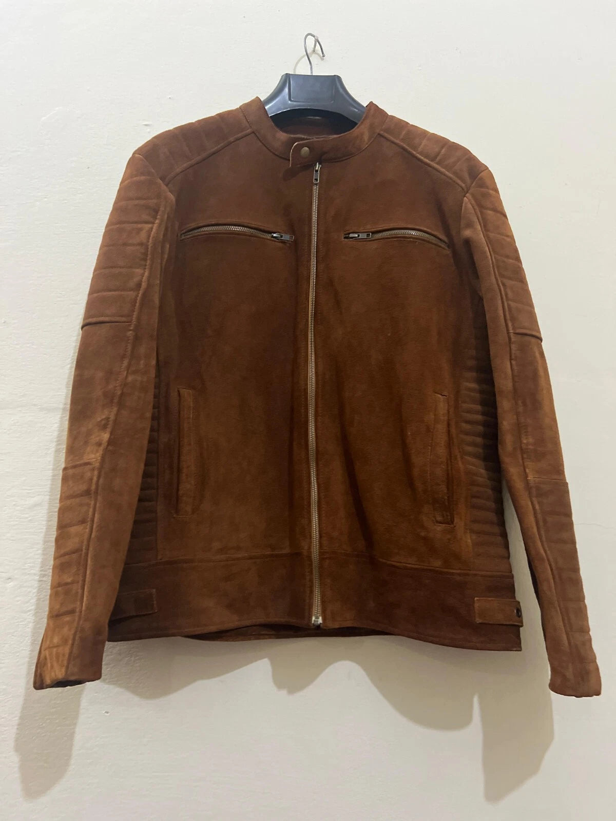Mens Handmade Suede Leather Jacket | Classic Western Cowboy Look