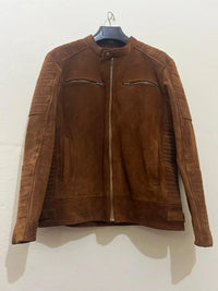 Mens Handmade Suede Leather Jacket | Classic Western Cowboy Look