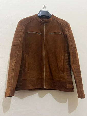 compare product Mens Handmade Suede Leather Jacket | Classic Western Cowboy Look