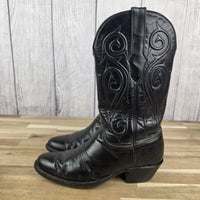 Black Jack Handmade Western Cowboy Boots Black Size 8.5 B