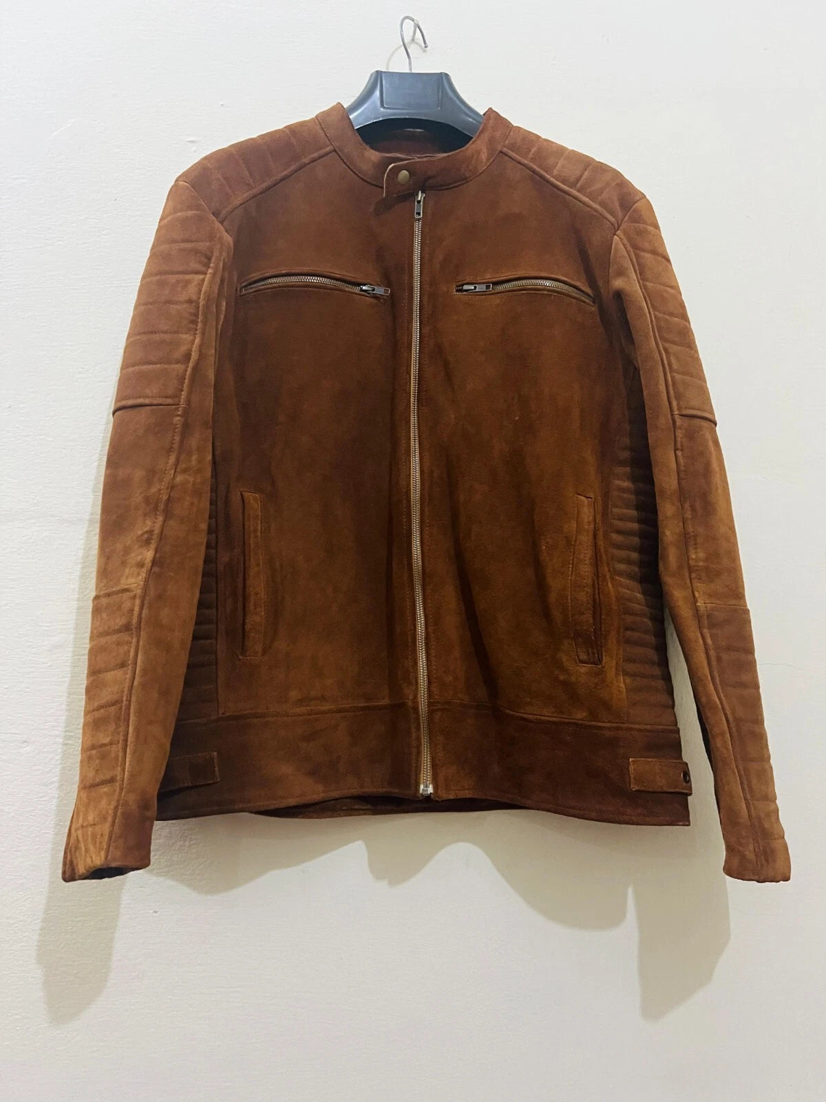 Mens Handmade Suede Leather Jacket | Classic Western Cowboy Look