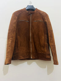 Mens Handmade Suede Leather Jacket | Classic Western Cowboy Look